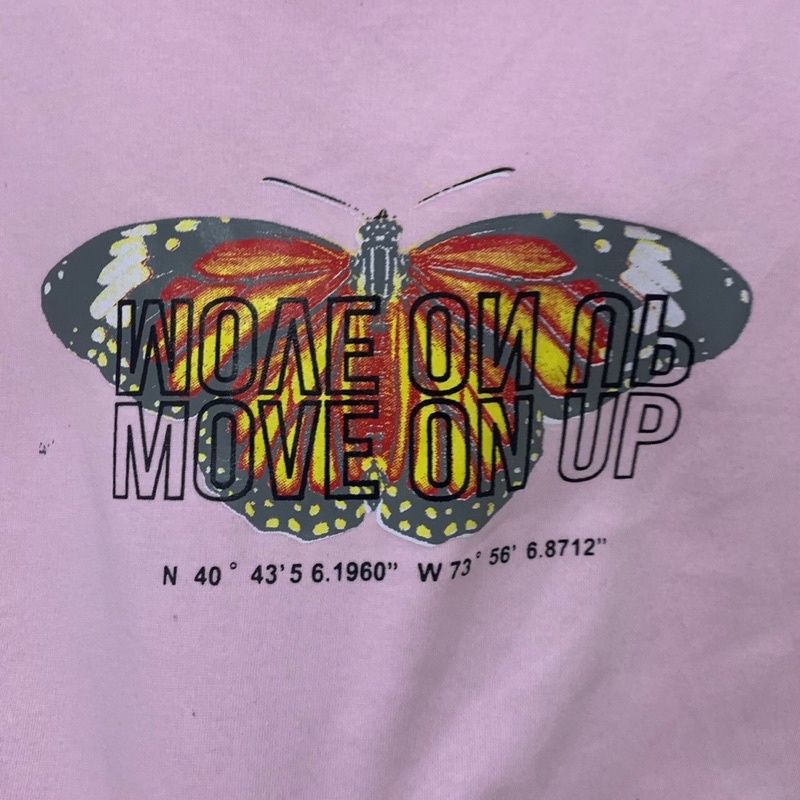 Hoodie Butterfly Move On H*M Pink