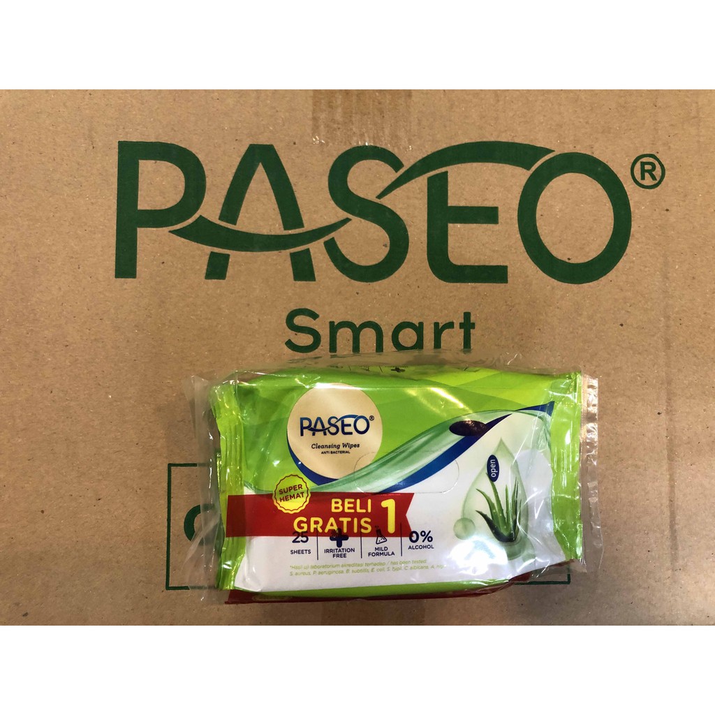 Paseo Anti Bacterial Wipes 25's - (buy one get one ) Per Cartoon
