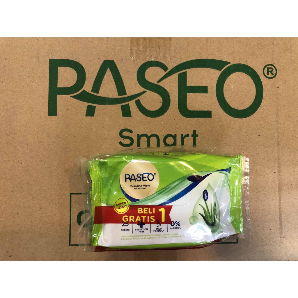 Paseo Anti Bacterial Wipes 25's - Buy 1 Free 1 ( dapat 50 sheet ) 2 pax @ 25 sheet