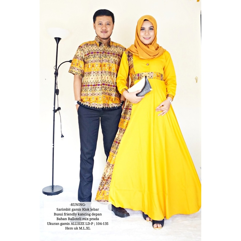 20 Ide Baju  Gamis Couple Warna  Gold  My Little Big Fantasy