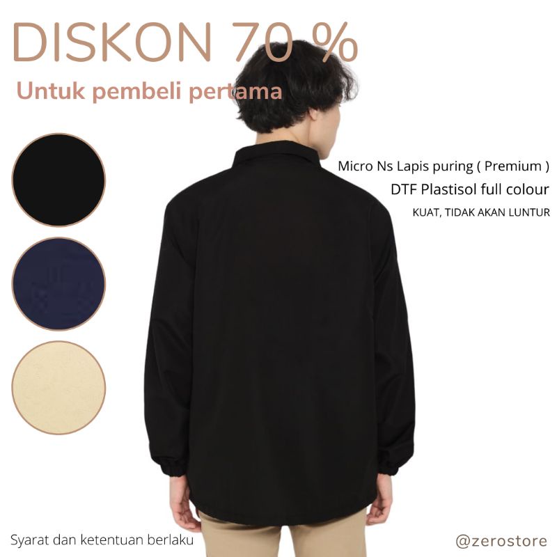 JAKET COACH POLOS PRIA JACKET COACH POLOS JAKET PARASUT WINDBREAKER OBLONG