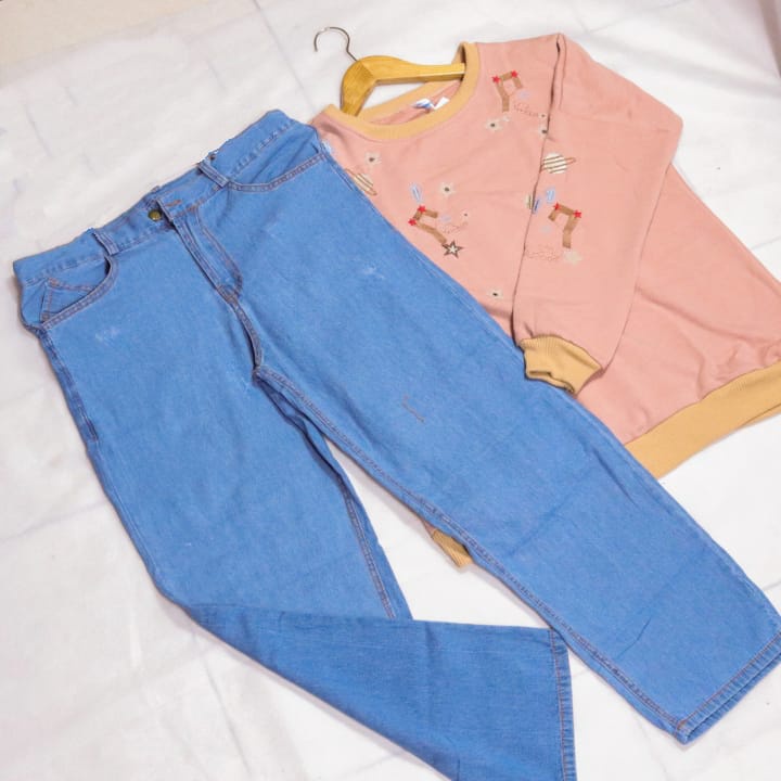 STARRY SET ( ATASAN + CELANA ) JEANS WANITA