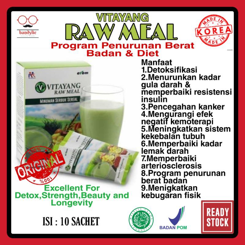 Obat Herbal Alami Penurun Berat Badan Obat Diet Detox Alami Vitayang Raw Meal Original From Korea