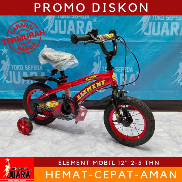  SEPEDA  ANAK  BMX ELEMENT MOBIL 12 INCH USIA 2  5 TAHUN  