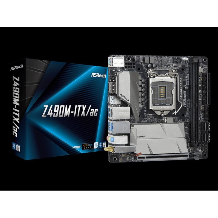 ASROCK Z490M ITX/AC MOTHERBOARD LGA-1200 mini itx