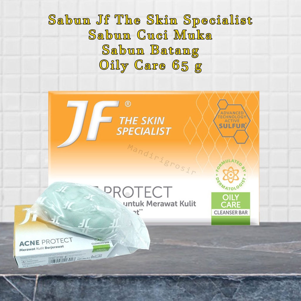 Sabun Jf The Skin Specialist * JF * Sabun cuci muka * Sabun Batang * Oily Care * 65 g