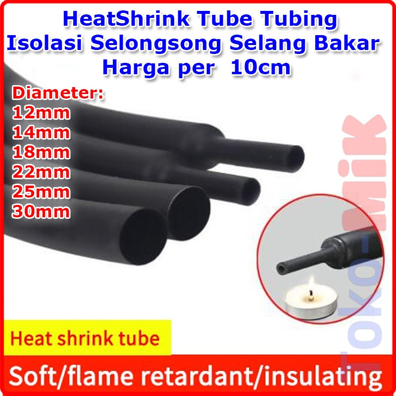 Selang Isolasi Selongsong Bakar Heatshrink Heat Shrink Tube Tubing 10