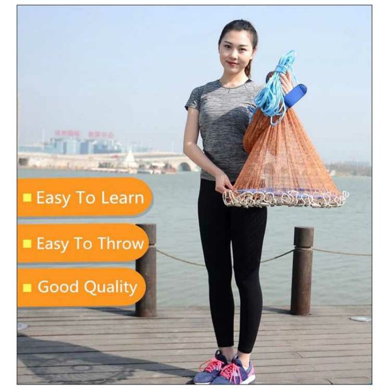 SE4 Jaring Jala Ikan Lempar Fishing Throw Net Cage Finefish