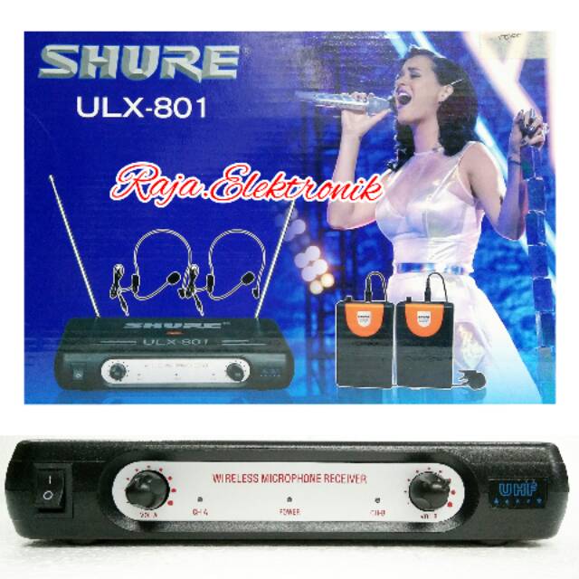 Mic Wireless Jepit SHURE Microphone Jepit Karaoke Mikropon Bando Mic Shure