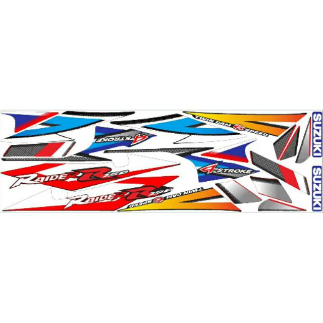 STIKER STRIPING LIST SUZUKI SATRIA FU BARONG TAHUN 2006 MERAH