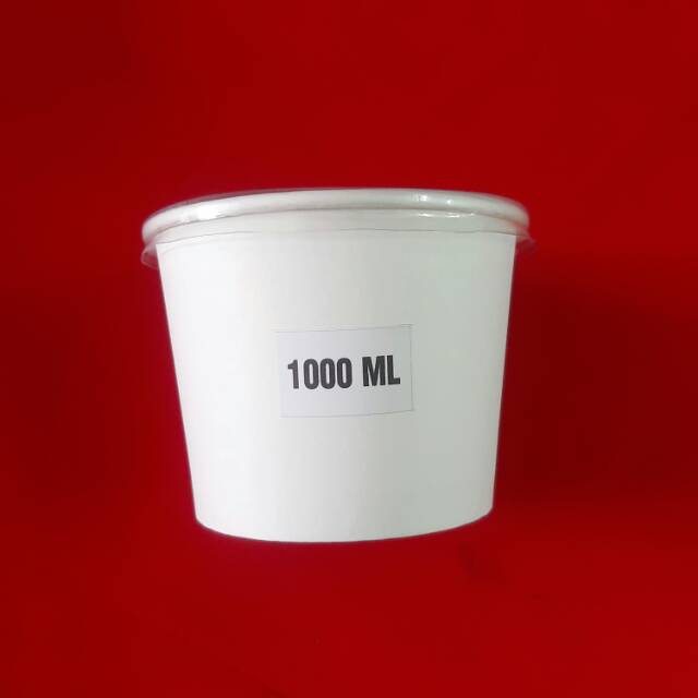 Paper bowl/Mangkuk kertas +Tutup 1000 ml