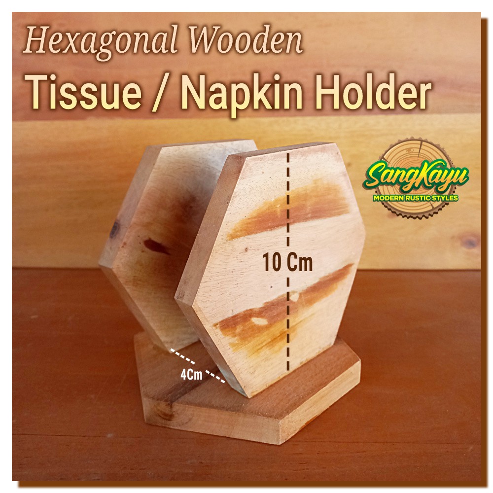 Tempat tisu kayu wooden tissue tisue holder napkin holder serbet