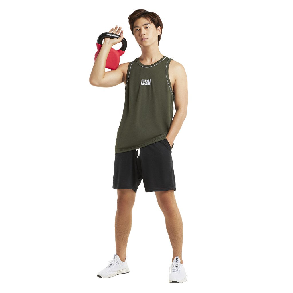 DONSON Sportswear DSN Bordir Premium Singlet Bis Jumbo Tanktop Dalaman Olahraga Extra Fine Polyester Army