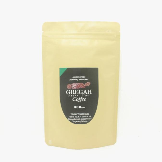 

Gregah Coffee Arabika Jantan Peaberry Sipirok 100 Gram