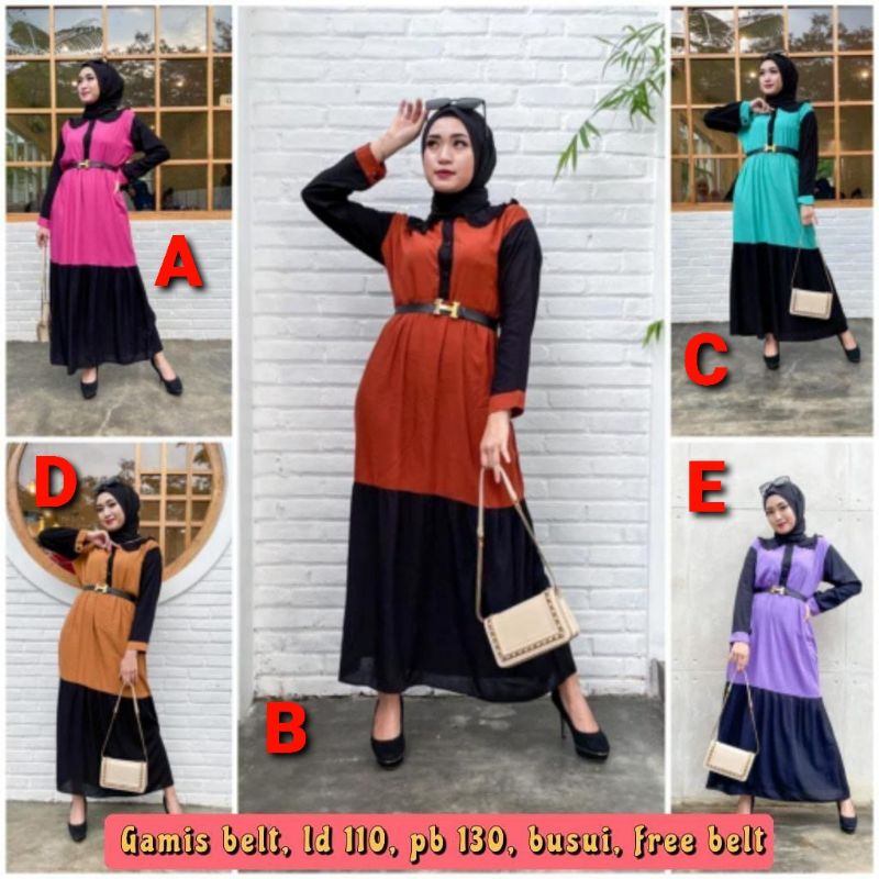 Harga 1Kodi Atau 20pcs Warna Seri,Gamis Belt