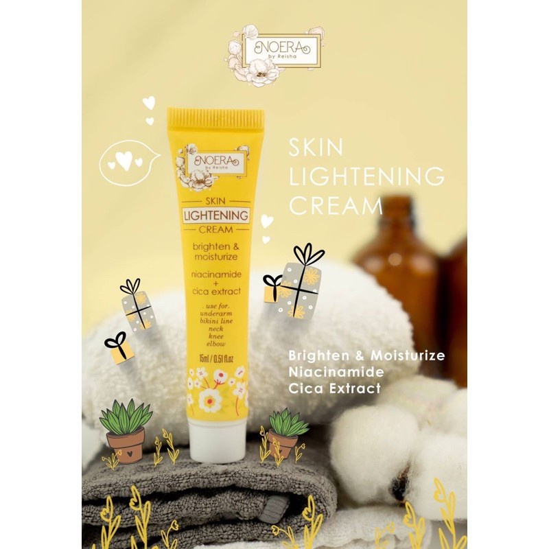 NOERA Skin Lightening Underarm Cream - Krim Pemutih Pencerah Lipatan Kulit Ketiak Selangkangan Siku