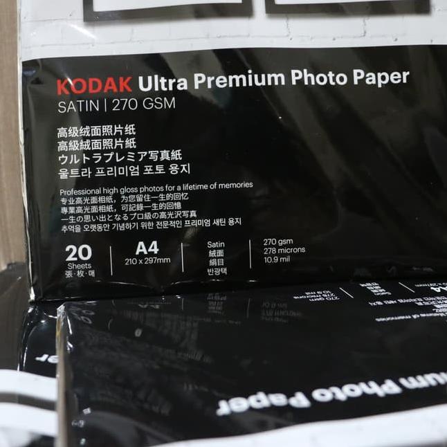 

Keluaran Terbaru.. Kodak Ultra Premium Photo Paper SATIN 270GSM (20pcs/pax), A4