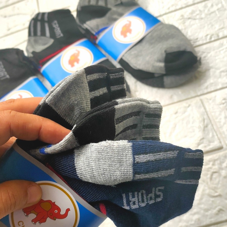 PAKET 3PSG Kaos Kaki MEN SPORT MATA KAKI Import