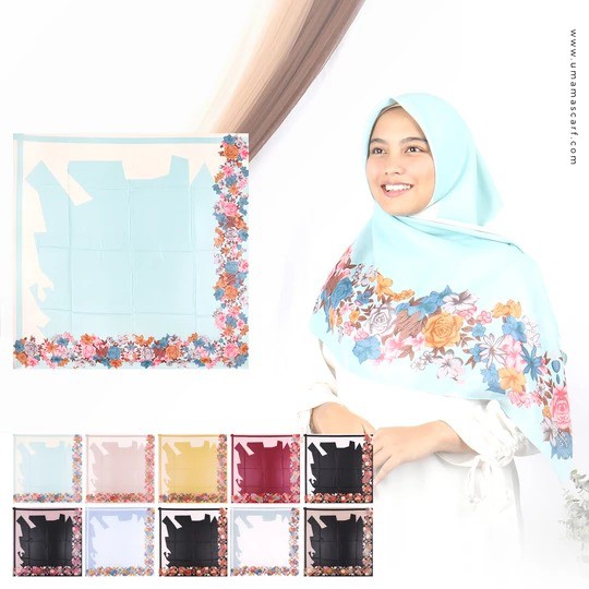 Hijab Segi Empat / Umama Luxury /ORI / Print Motif / Murah / Katun Lurex / Best Seller / Trend Hijab