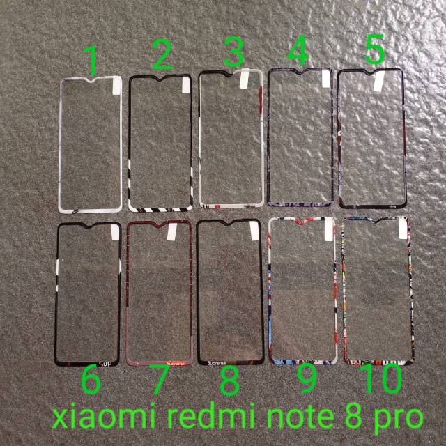 Tempered glass gambar Xiaomi Redmi note 8 PRO ( 4 motif ) motif gambar karakter anti gores kaca screen guard