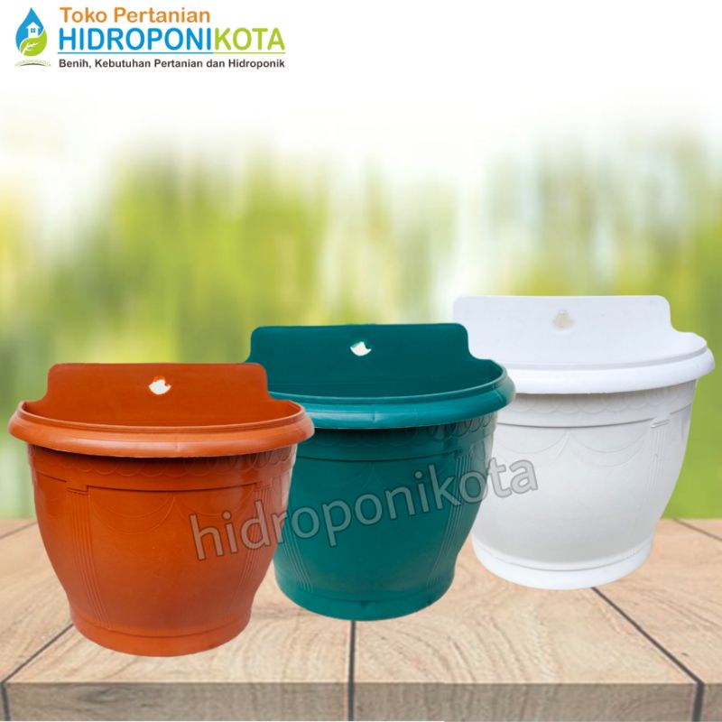 JET - pot dinding GARDEN hijau - pot tembok - pot bunga - pot plastik