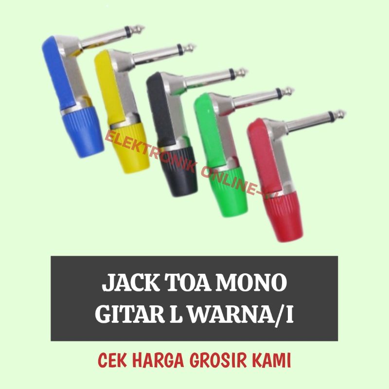 JACK TOA MONO L GITAR WARNA WARNI JEK AKAI GITAR