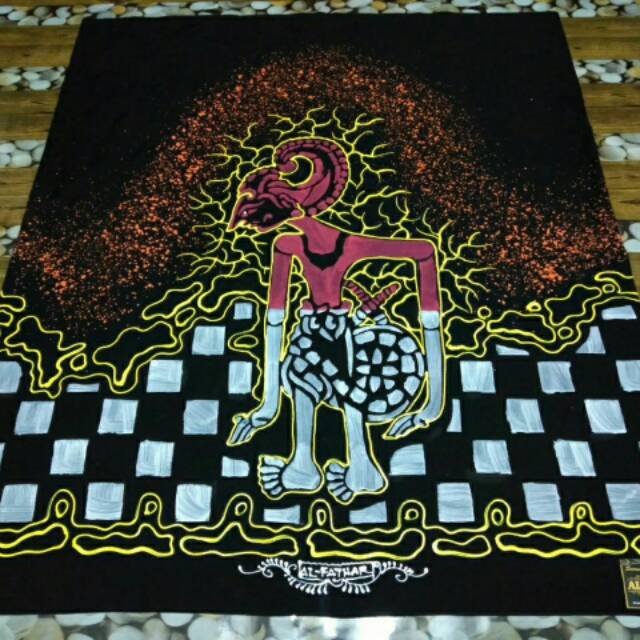 

sarung lukis pewayangan