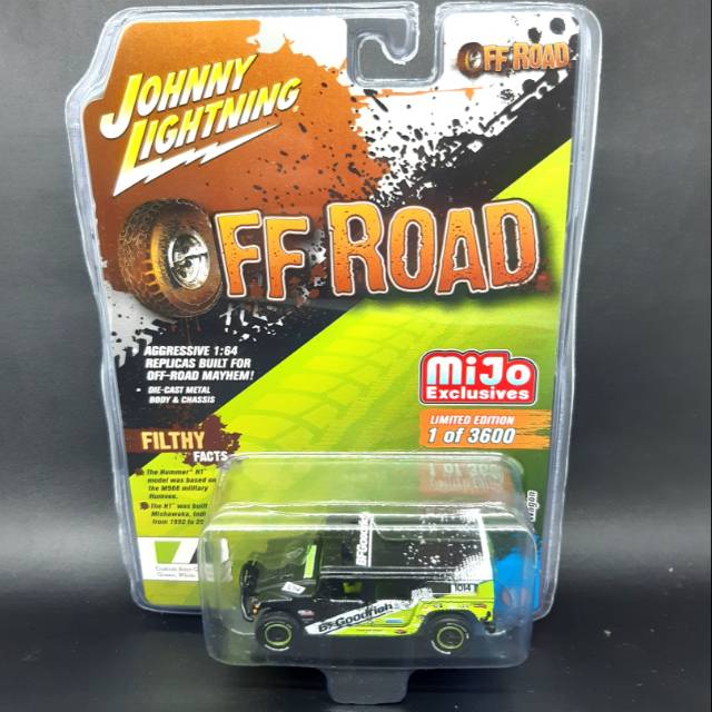 Johnny Lightning Off Road Hummer H1 Wagon Off Road Green Color Original By Johnny Lightning
