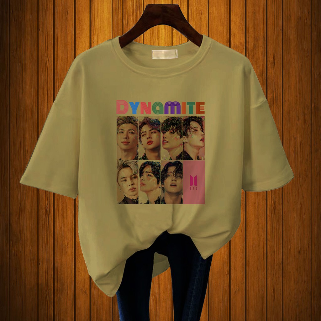 CALVIERO SHOP - KAOS BTS KAOS DYNAMITE KAOS BT21 BAJU ATASAN KAOS DEWASA PRINT BTS PERSONIL