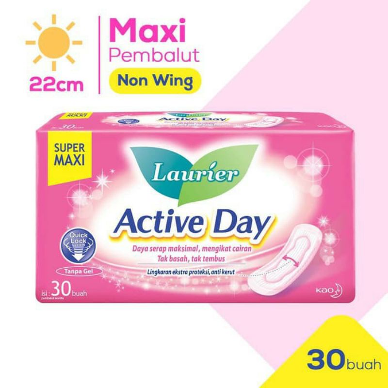 LAURIER Super Maxi Active Day 30S / Pembalut isi 30 pcs