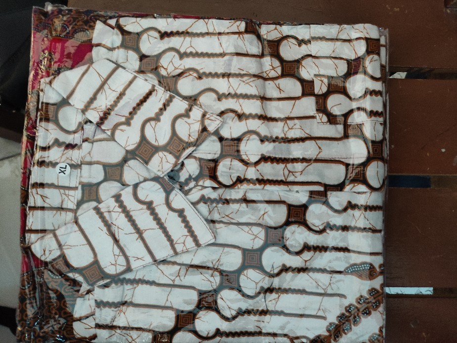 Batik Couple Keluarga Sania Ruffle Ori Ndoro Jowi Dnt Motif Seno Abang Putih