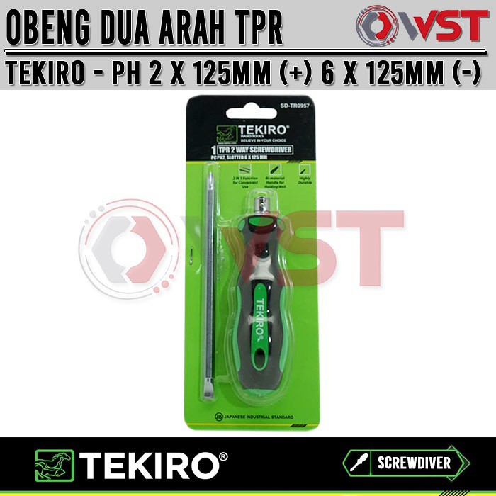Obeng Bolak Balik Tekiro TPR / Obeng TPR dua arah