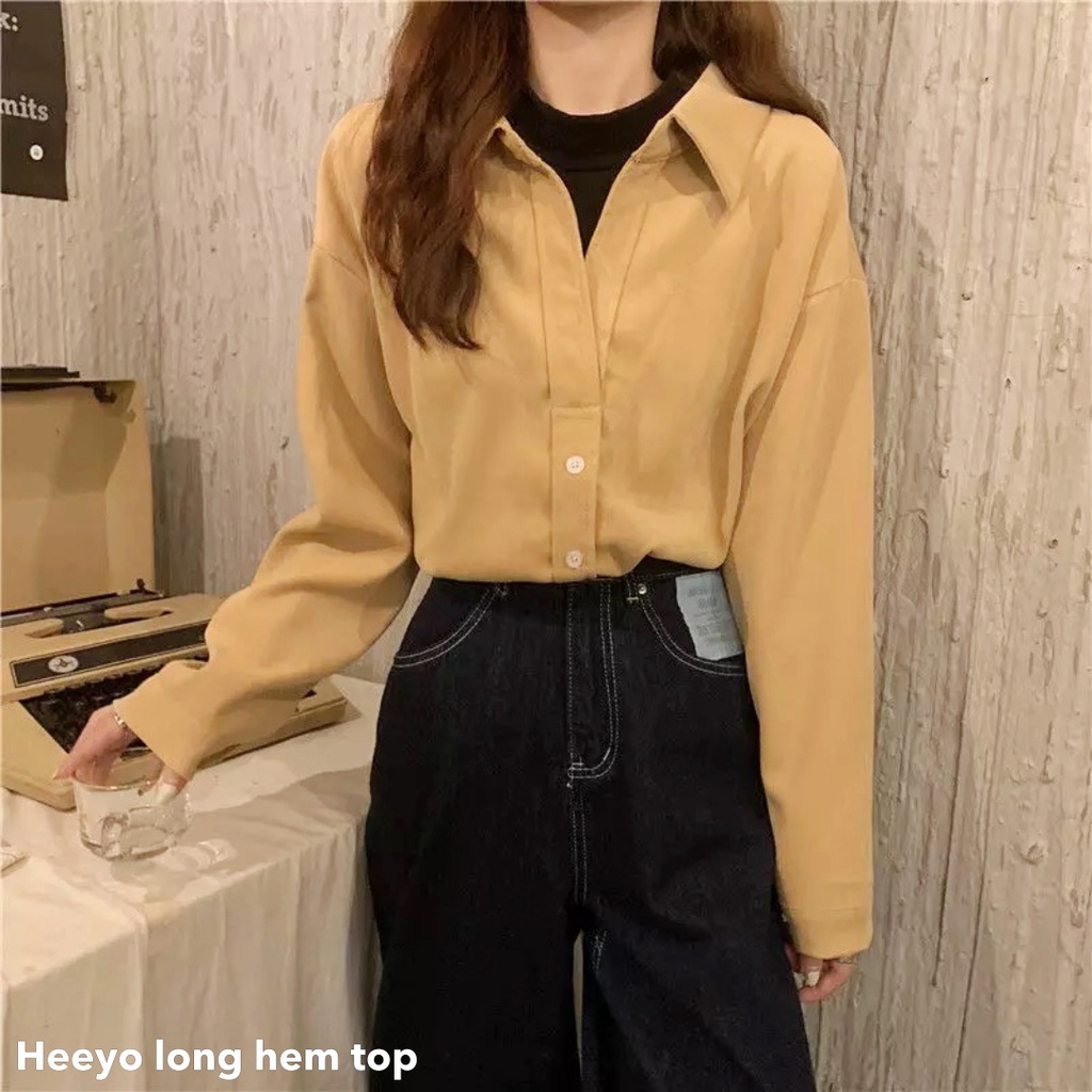 Heeyo long hem top - Thejanclothes