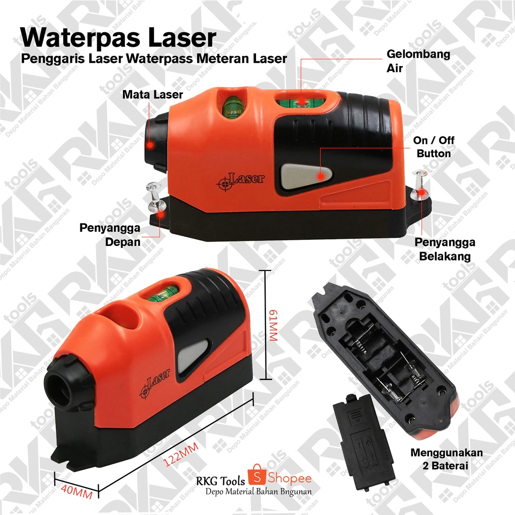 Waterpas Laser Digital I Waterpass Digital Laser Level Multifungsi I Measure Ruler