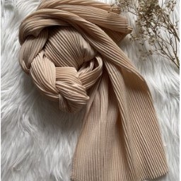PASHMINA hijab CERUTY PLISKET FULL LIDI TANPA GARIS TENGAH jilbab pashmina plisket PLEATED SHAWL TERMURAH dan TERLARIS-Kulit
