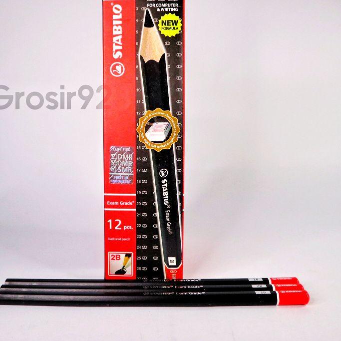 

DISKON !! 6.6 (Per 12) Pencil / Pensil Serut Stabilo Hitam Exam Grade 2B [KODE 636]
