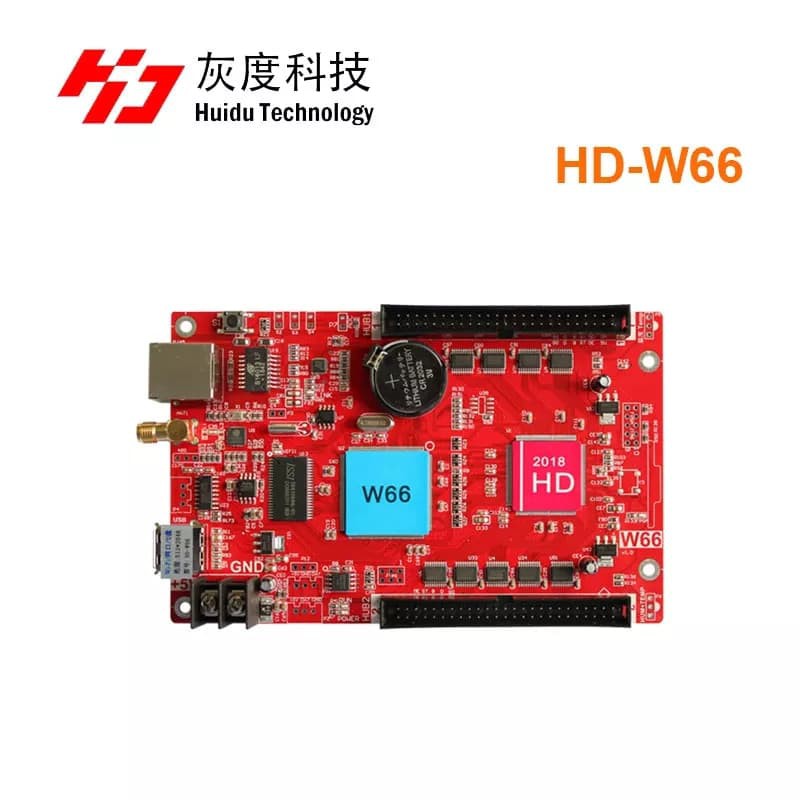 Controller Huidu HD-W66 HD W66 Wifi USB RGB Full Color Panel Module Modul LED P10 Running Text
