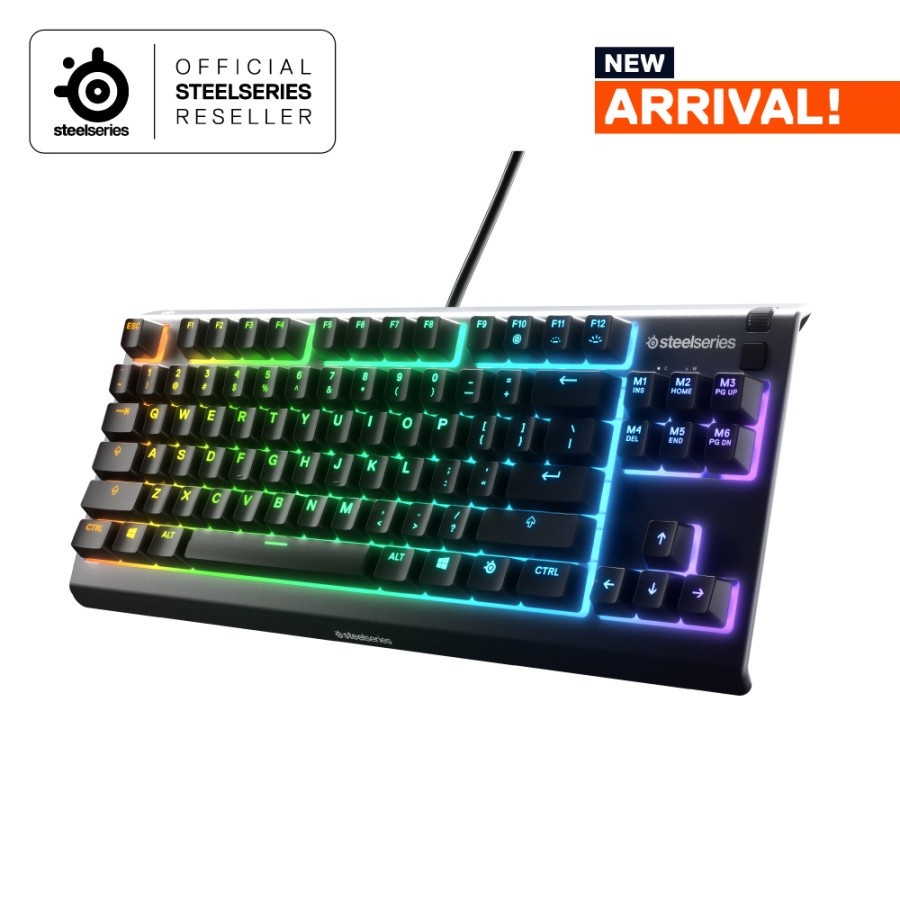 STEELSERIES APEX 3 TKL RGB KEYBOARD GAMING WHISPER QUIET WATER RESISTANT