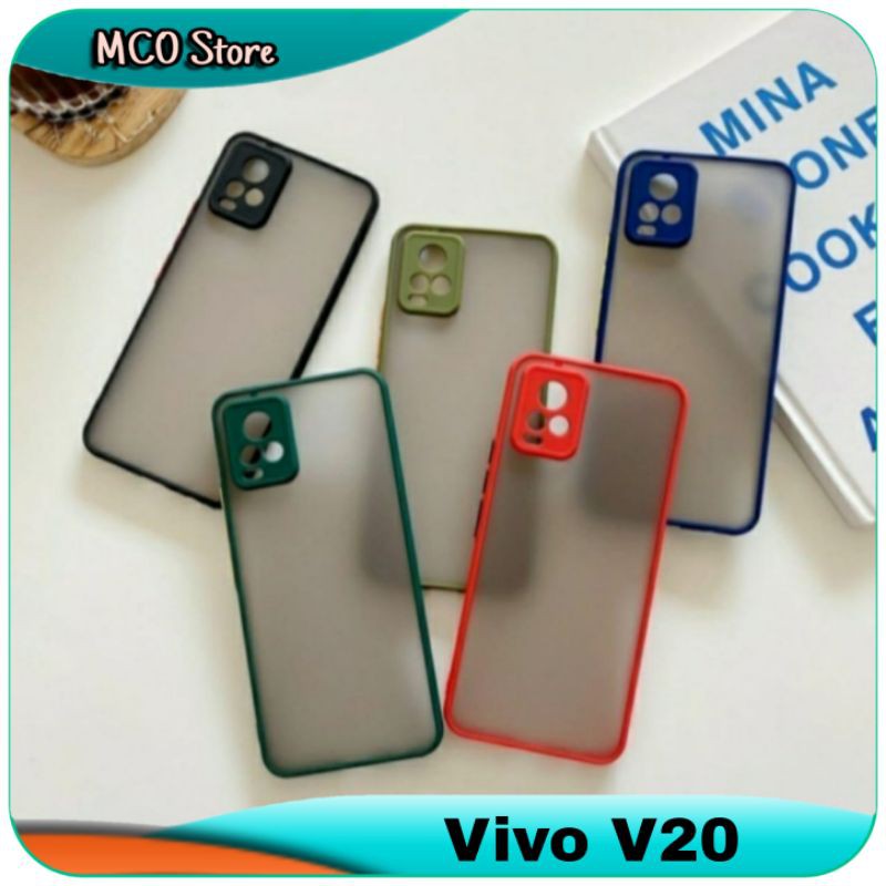 Casing Vivo V20 V 20 V20 SE V 20 SE Translucent Matte Hard Cover Case