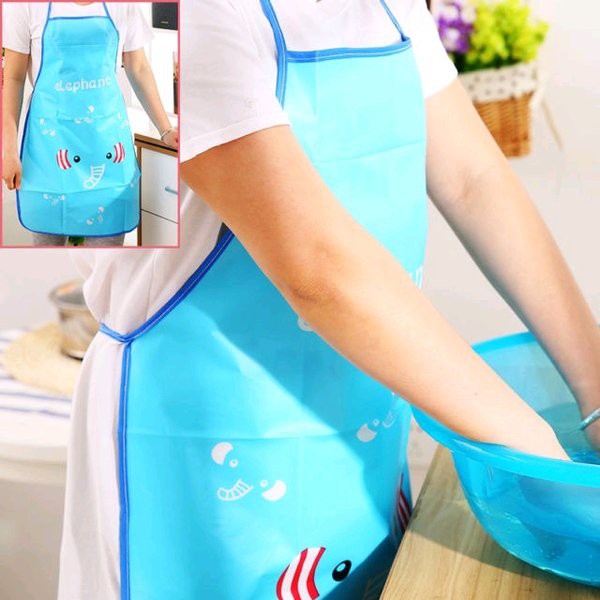 Celemek Dapur / Apron Masak Anti Air Motif Celemek Karakter Kartun Lucu Waterproof Korean Apron