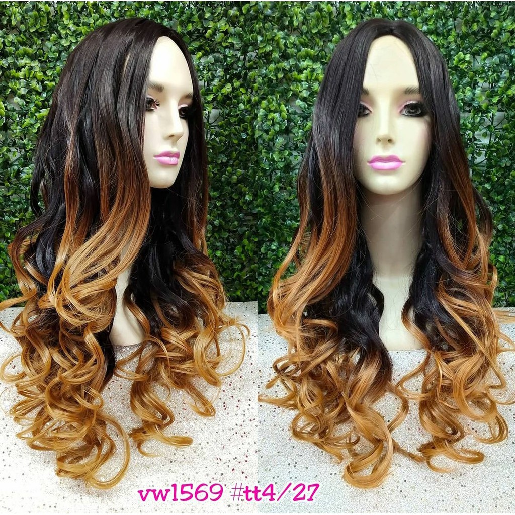 RAMBUT PALSU WIG KOREA WIG WANITA PANJANG CURLY WAVE OMBAK KERITING NATURAL RAMBUT ASLI 1569