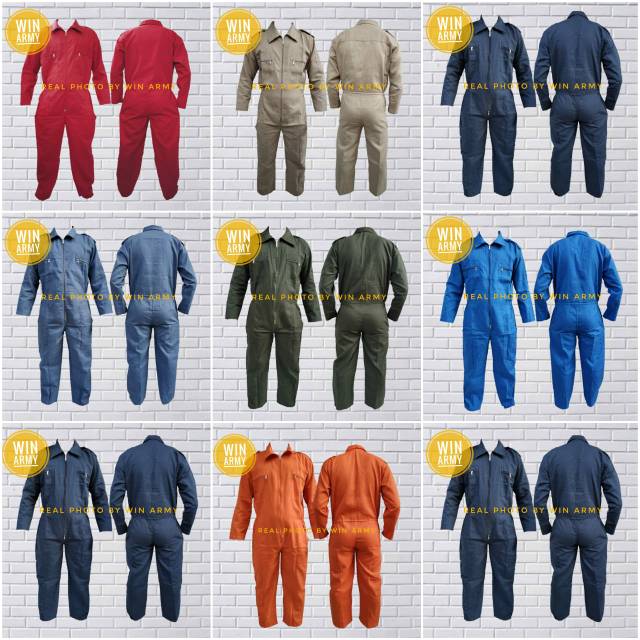 Wearpack / katelpak / coverall seragam bengkel / mekanik / baju kerja / baju bahan Exclusive twill