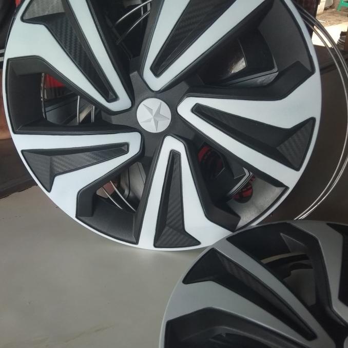 Cover Dop Roda Tutup Velg Mobil Ring 14 Warna Hitam Putih