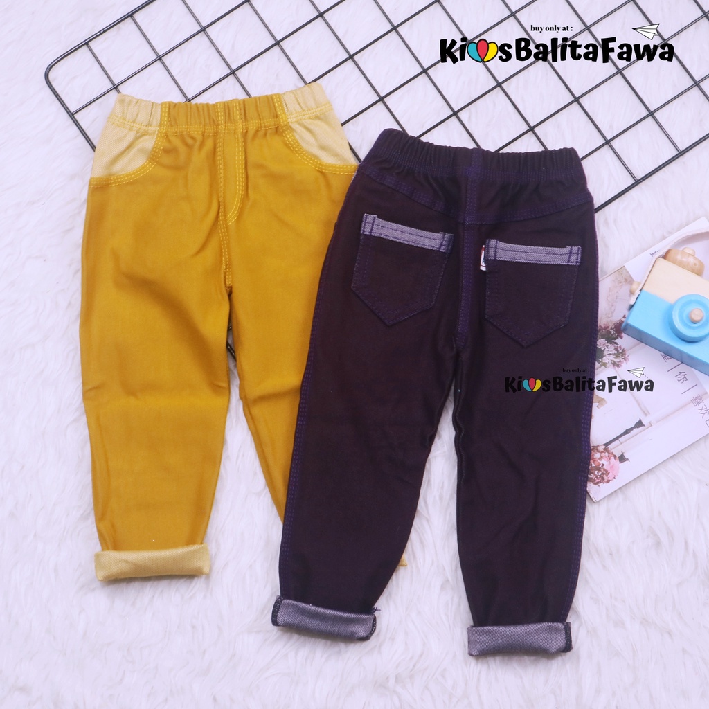 (KANTONG) Jeans Legging uk 4-5 Tahun / Celana Panjang Bawahan Tebal Denim Leging Anak Polos Murah