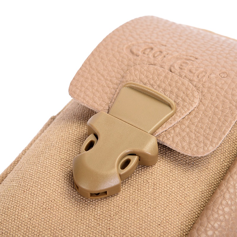 HOT Tas Pinggang Pria Dompet Hp Bahan Kanvas Kulit