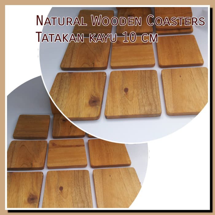 Natural Wooden Coasters 10 Cm Tatakan gelas kayu alami hiasan kayu