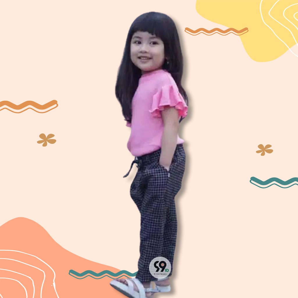KAOS ANAK RUFFLE TEE bahan rajut all size 2-5 th