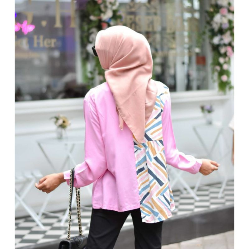 BLOUSE KOREA - CLEO BLOUSE - ATASAN WANITA - PAKAIAN TERLARIS - KOREAN STYLE - PAKAIAN WANITA - BLOUSE - CASUAL BLOUSE