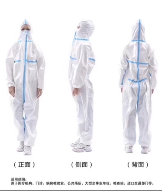 BARANG IMPOR! Medical Hazmat Anti Corona Baju APD READYSTOCK! Disposable Medical Gown READY!