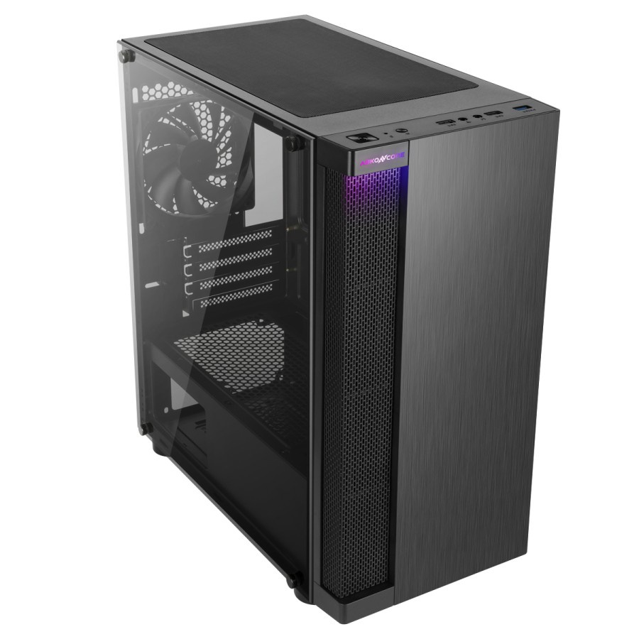 Casing Abkoncore Cronos 450M BLACK C450M Gaming PC Case